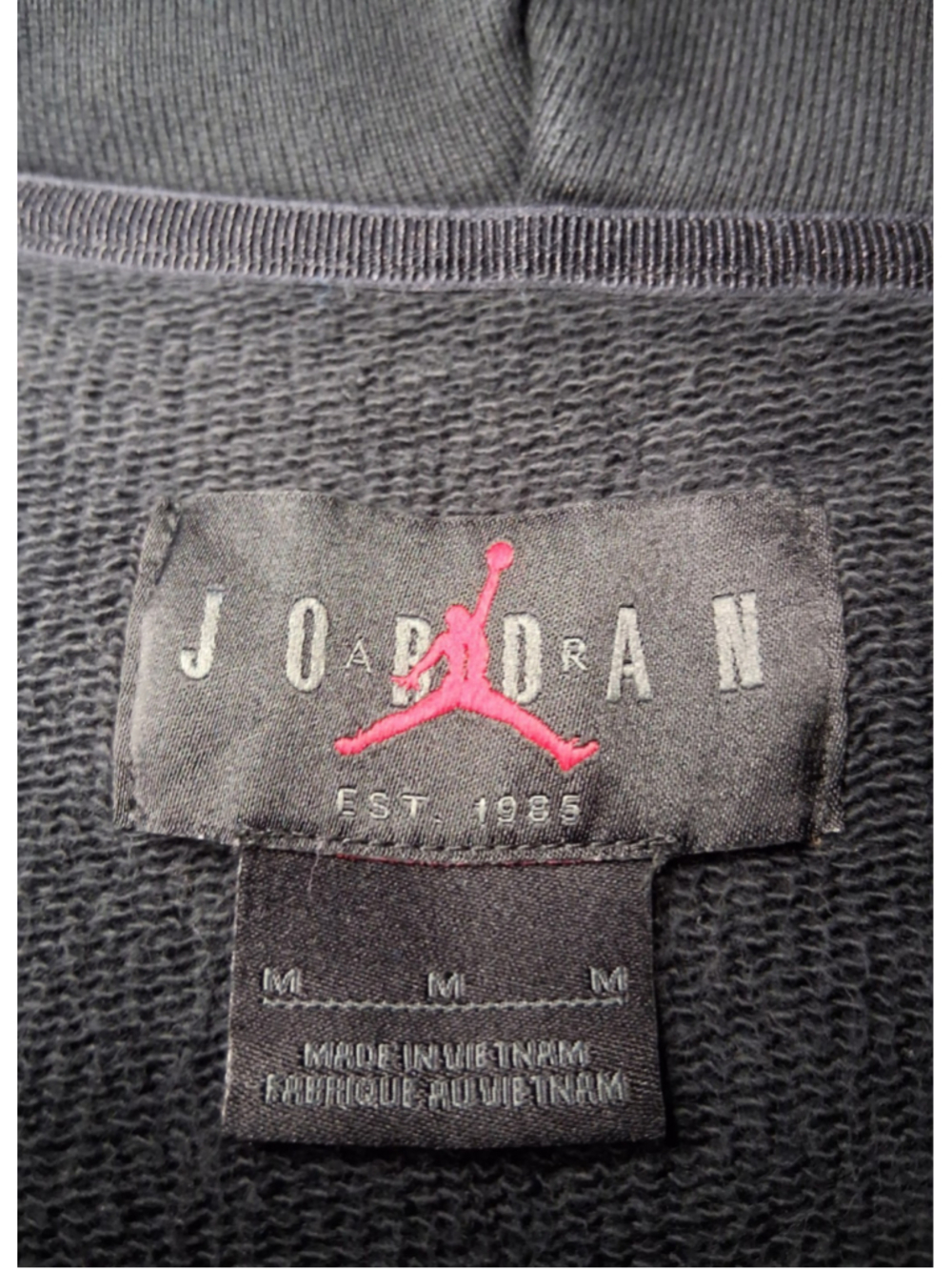 2022 Nike Air Jordan Flight Heritage Coll. Men's Medium Hoodie Black DM1394-010 - Picture 8 of 12